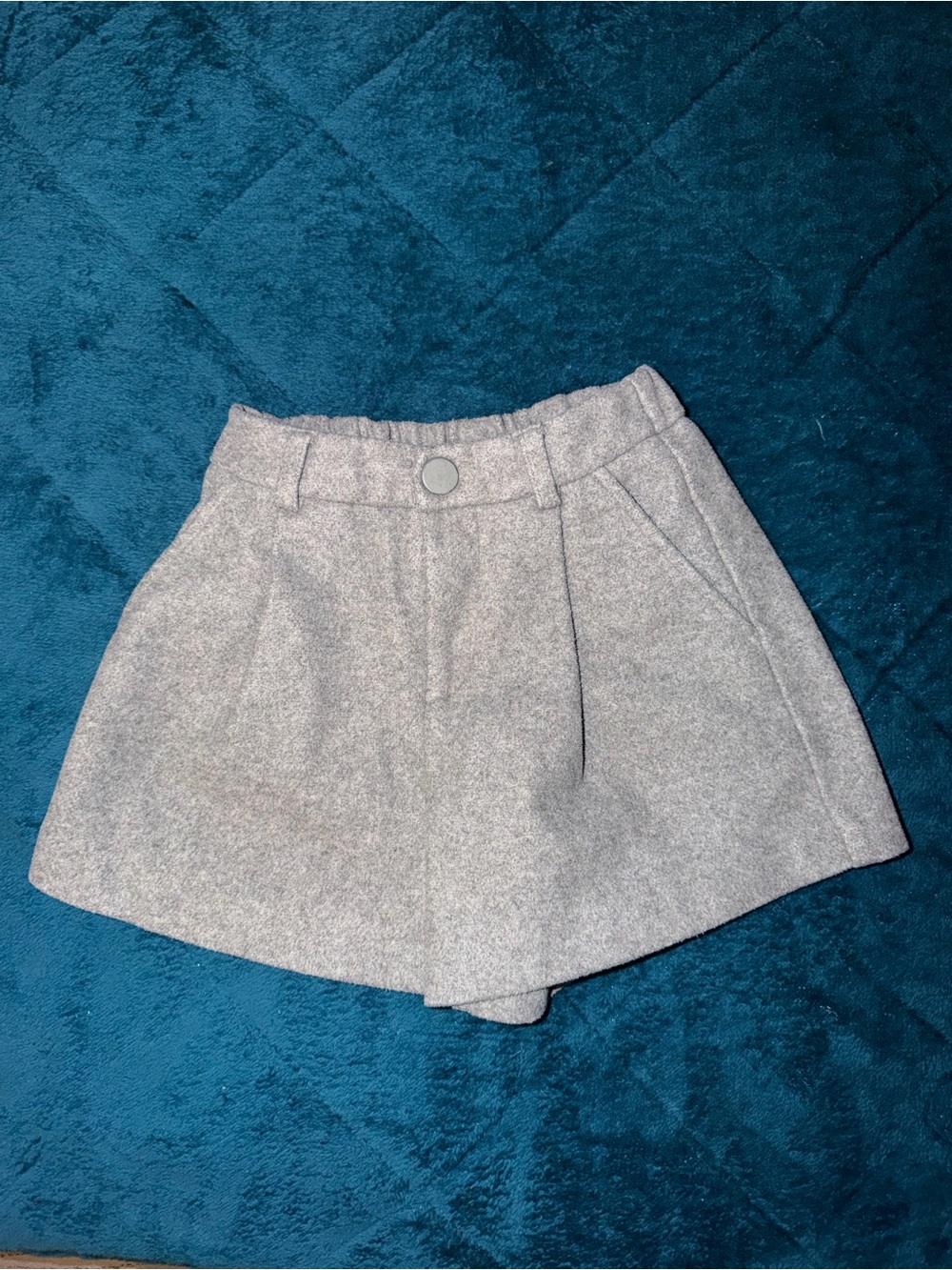 Zara Light Gray Girls' Pleated Skort